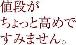 値段がちょっと高めですみません。